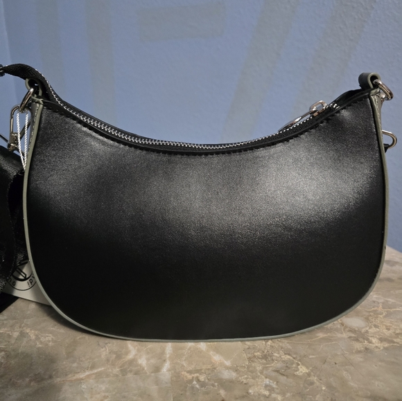 Valentino Orlando Black/Grey Crossbody Bag w/ Coin Pouch NWT - Picture 3 of 11